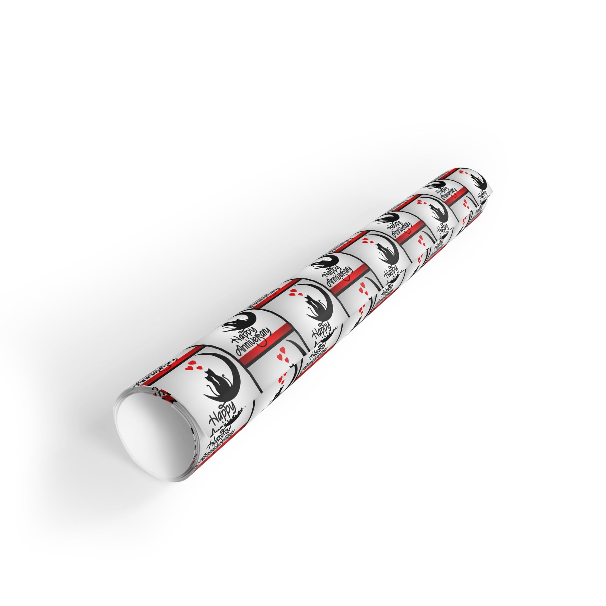 Happy Anniversary Kitties Gift Wrapping Paper Rolls, 1pc