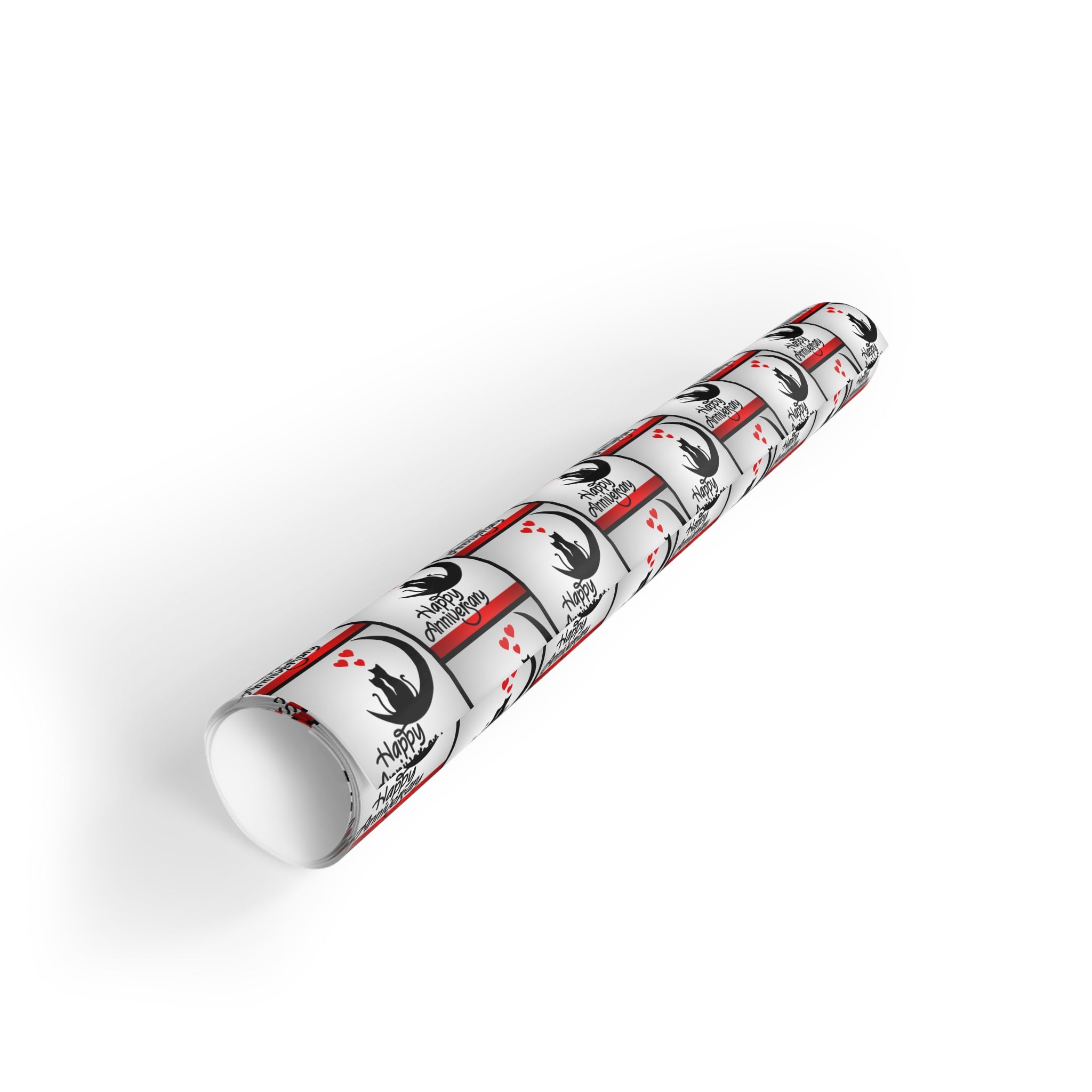 Happy Anniversary Kitties Gift Wrapping Paper Rolls, 1pc - EpiAl's Shop