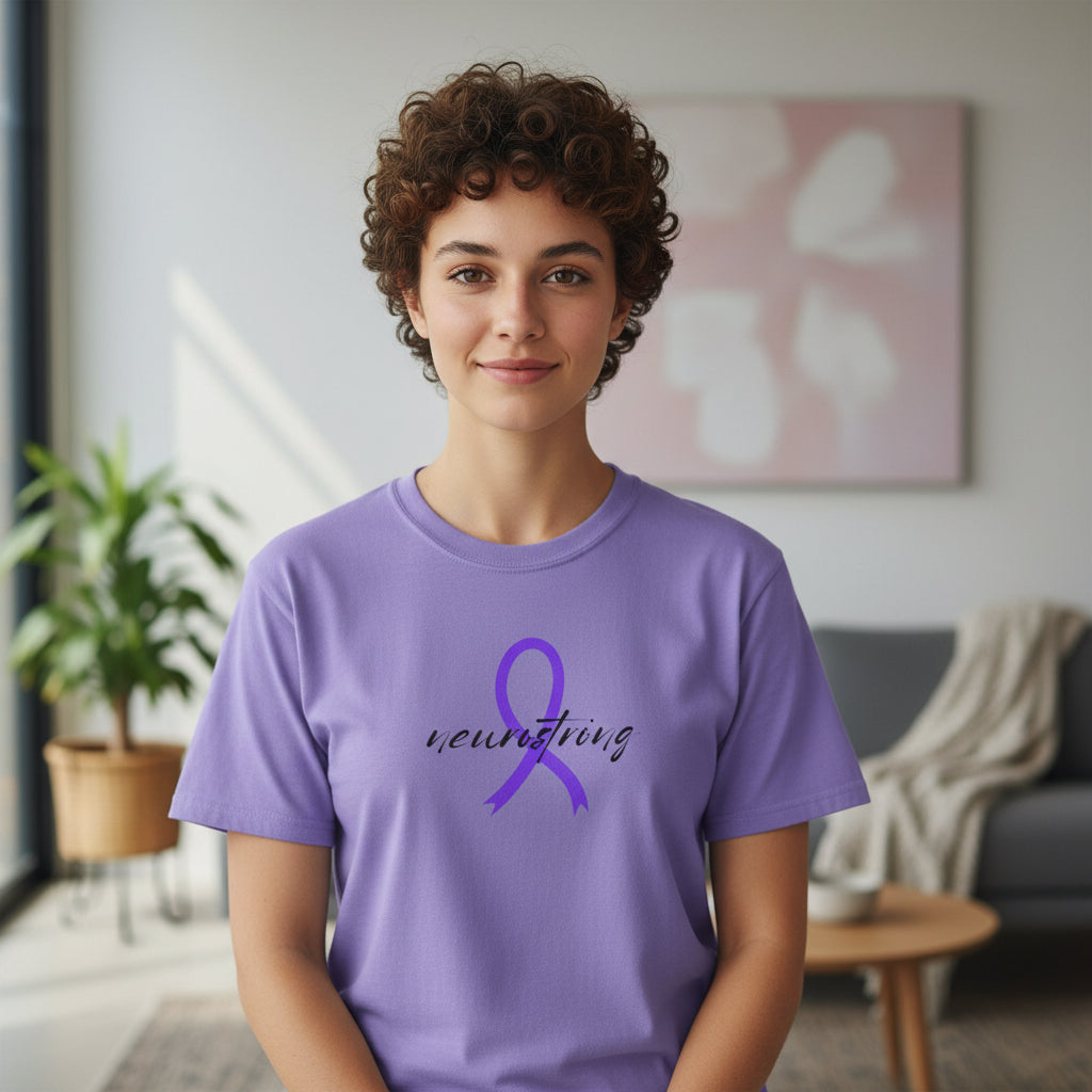 Neurostrong Epilepsy Awareness T-Shirt | Purple Ribbon Tee