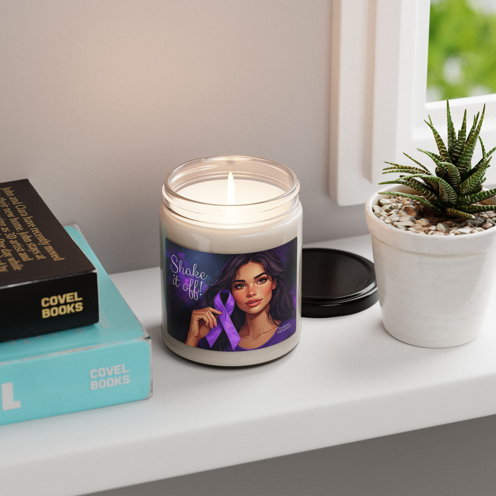 Shake it Off Scented Soy Candle | Epilepsy Awareness Decor