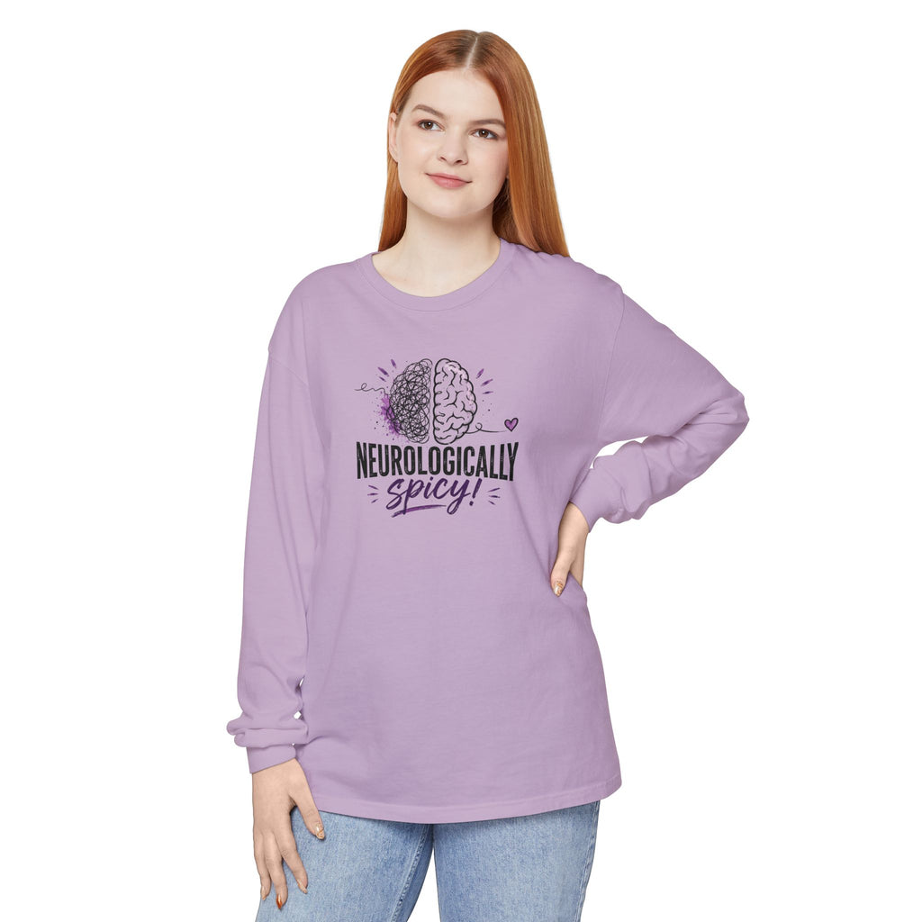 Neurologically Spicy Epilepsy Awareness Garment-Dyed Long Sleeve Shirt