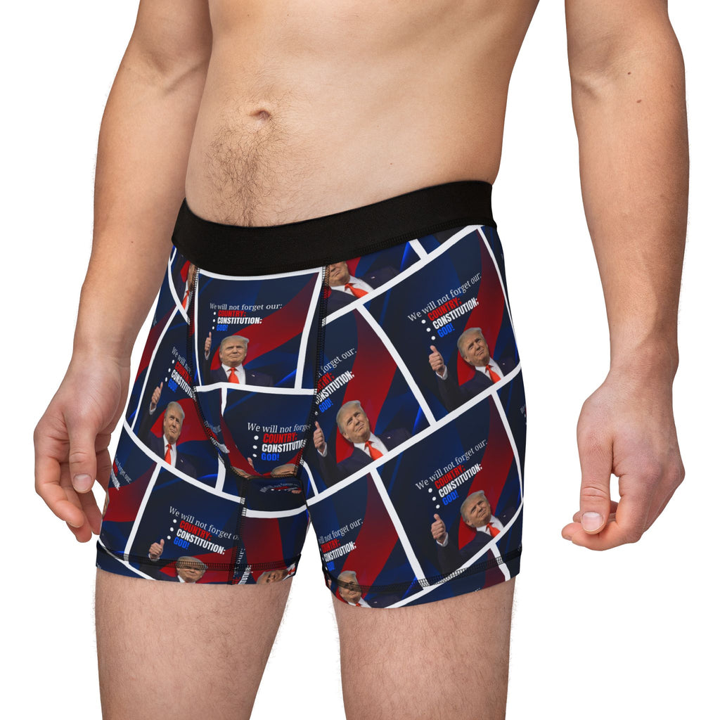 Trump Country Constitution God Men's Boxers