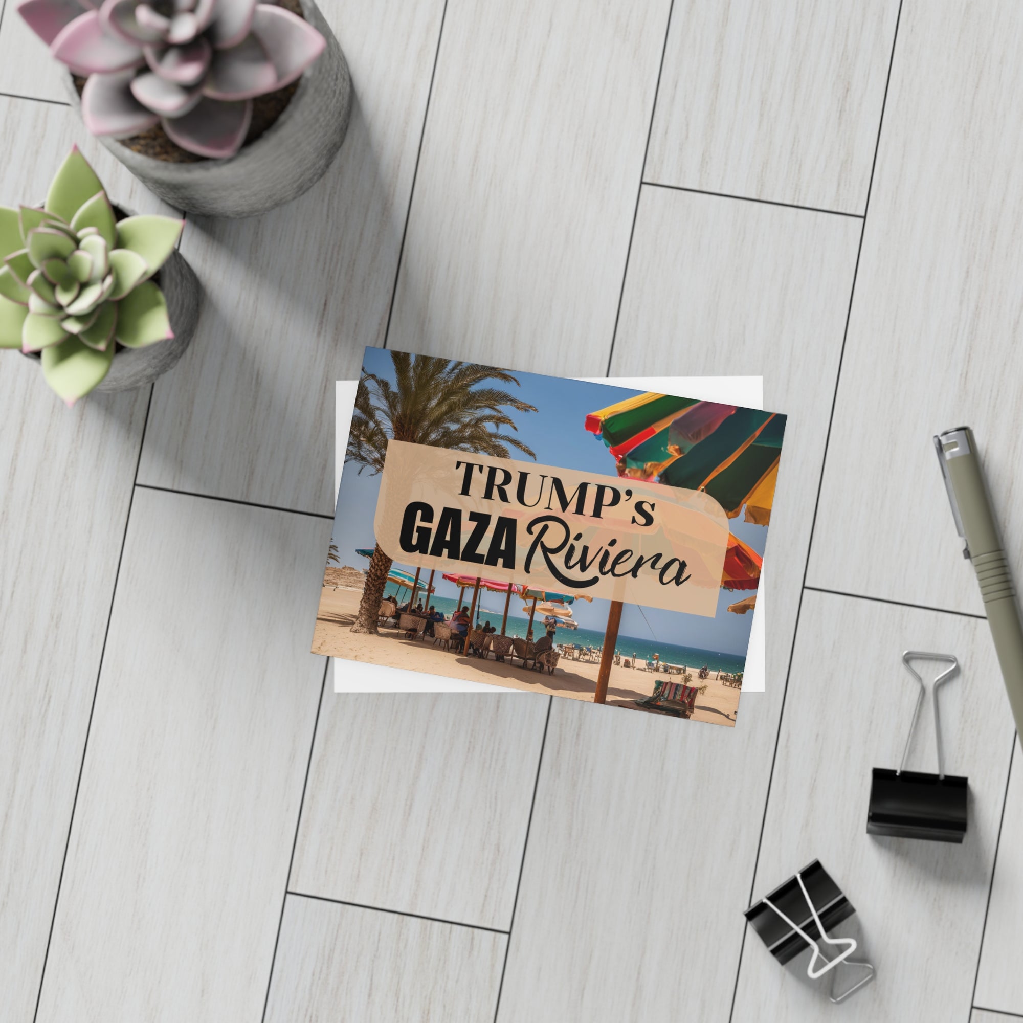 Trump’s Gaza Riviera Design Postcard Bundles with Envelopes
