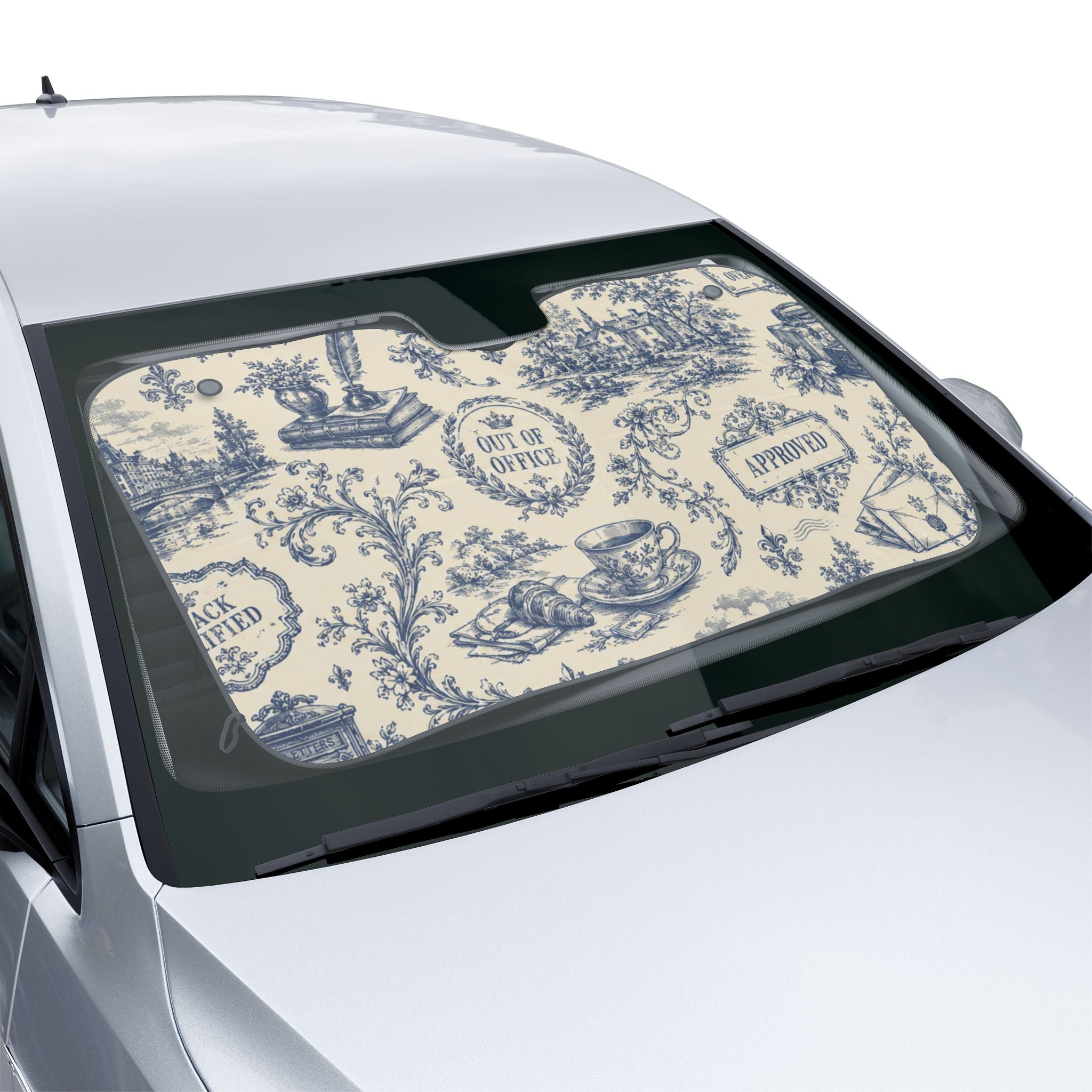 Out of Office Toile Auto Sunshade