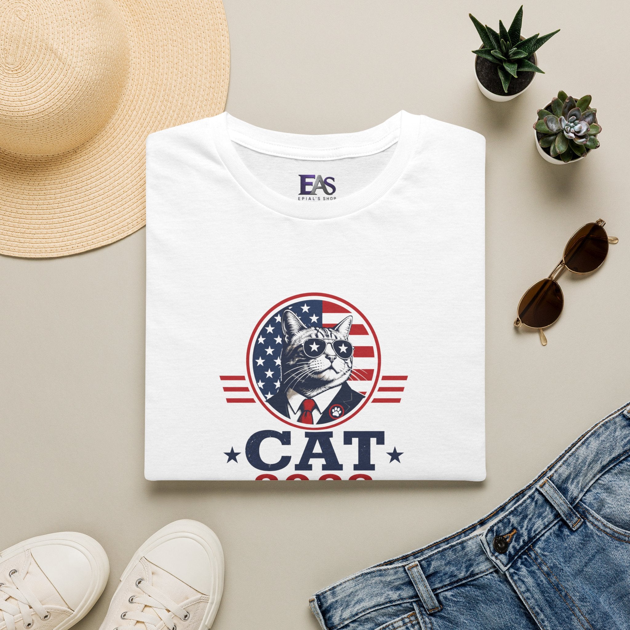 CAT 2028 T-Shirt | Because Humans Had Their Chance Funny Cat Campaign Tee