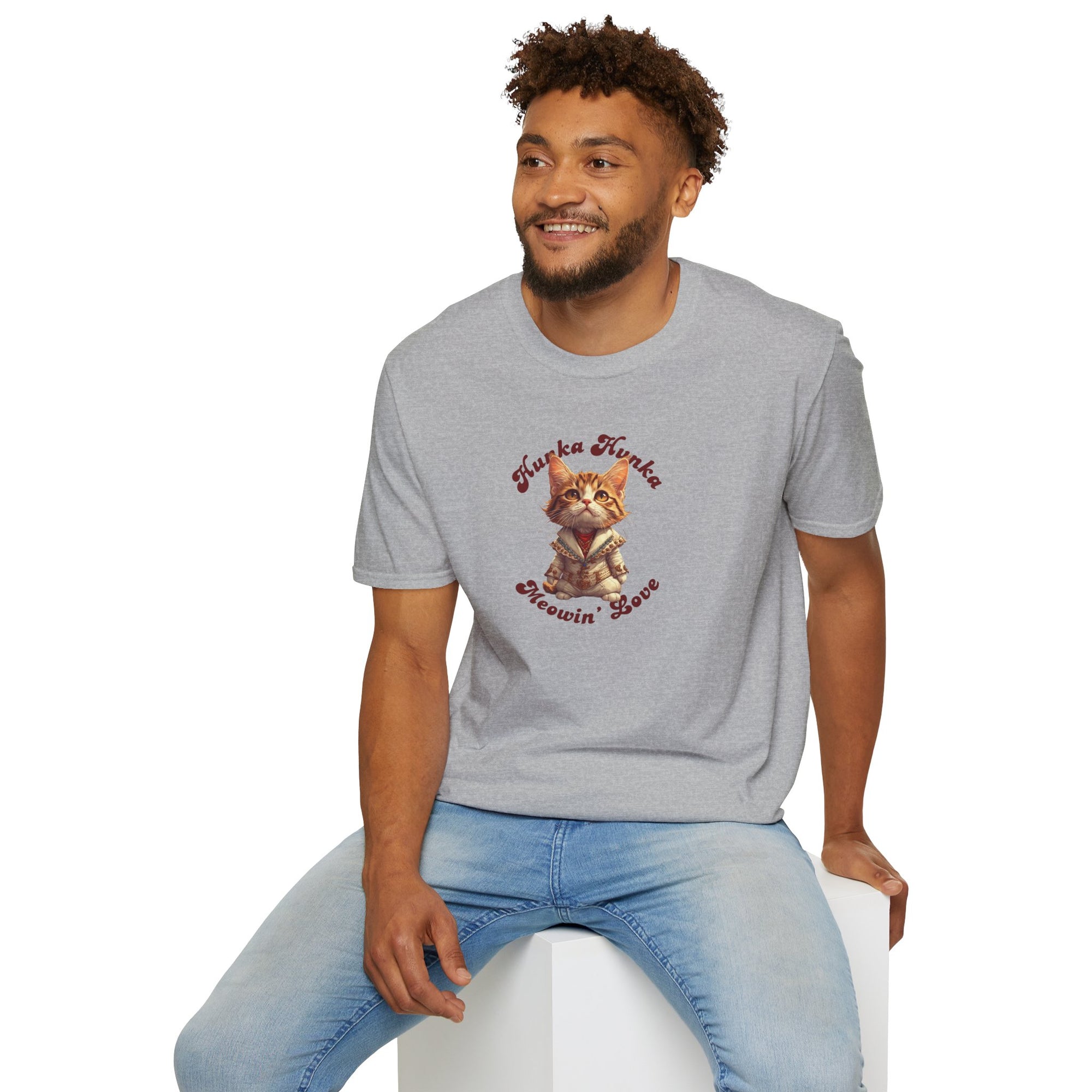 Hunka Hunka Meowin’ Love Graphic Unisex T-Shirt