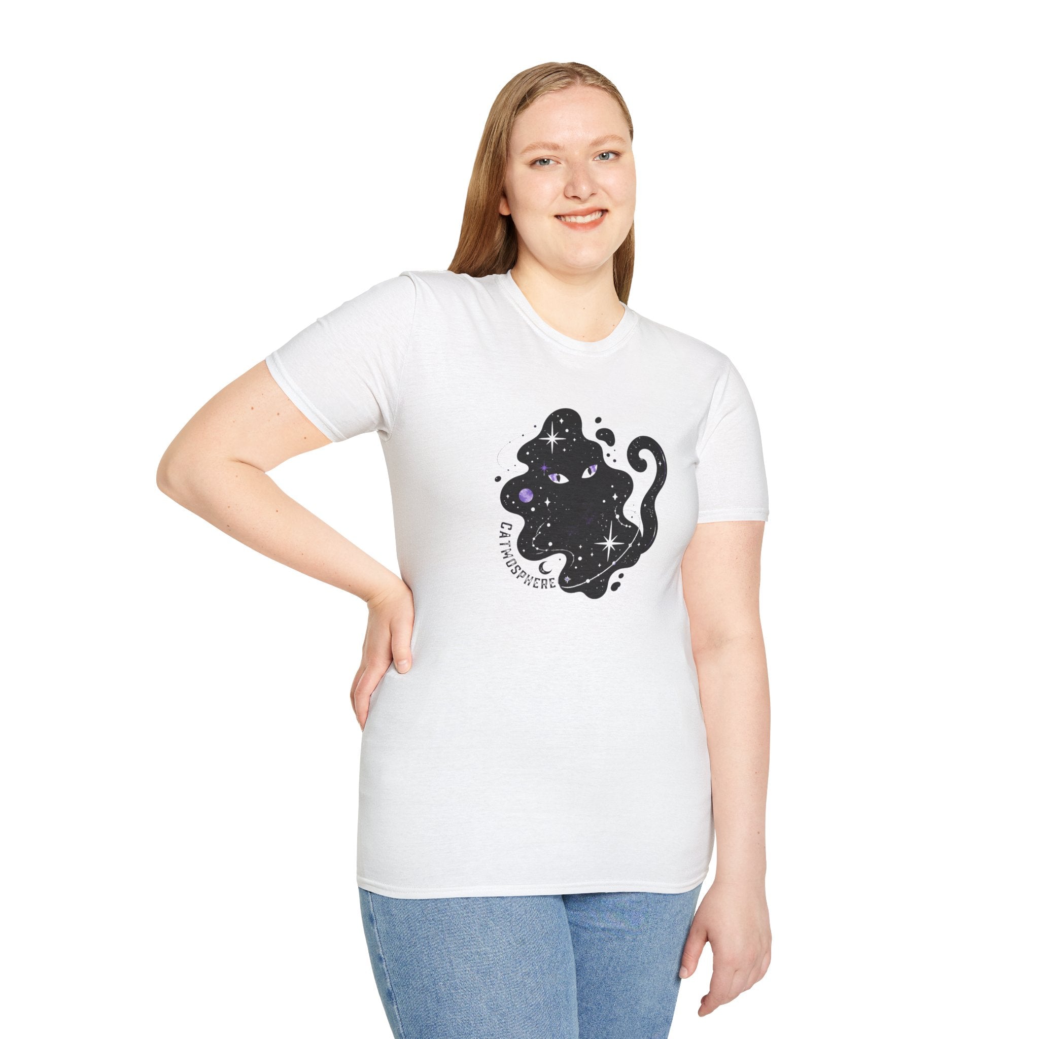 Catmosphere Cosmic Cat T-Shirt | Celestial Black Cat Graphic Tee