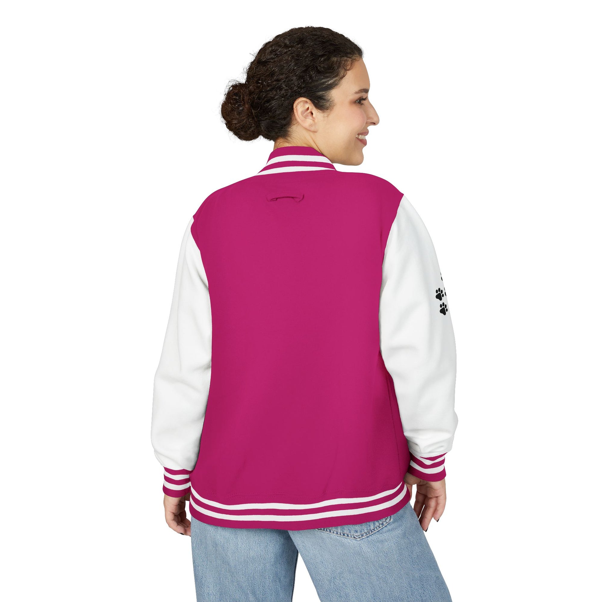 Cat Lady Extraordinaire Colorful Letterman Jacket