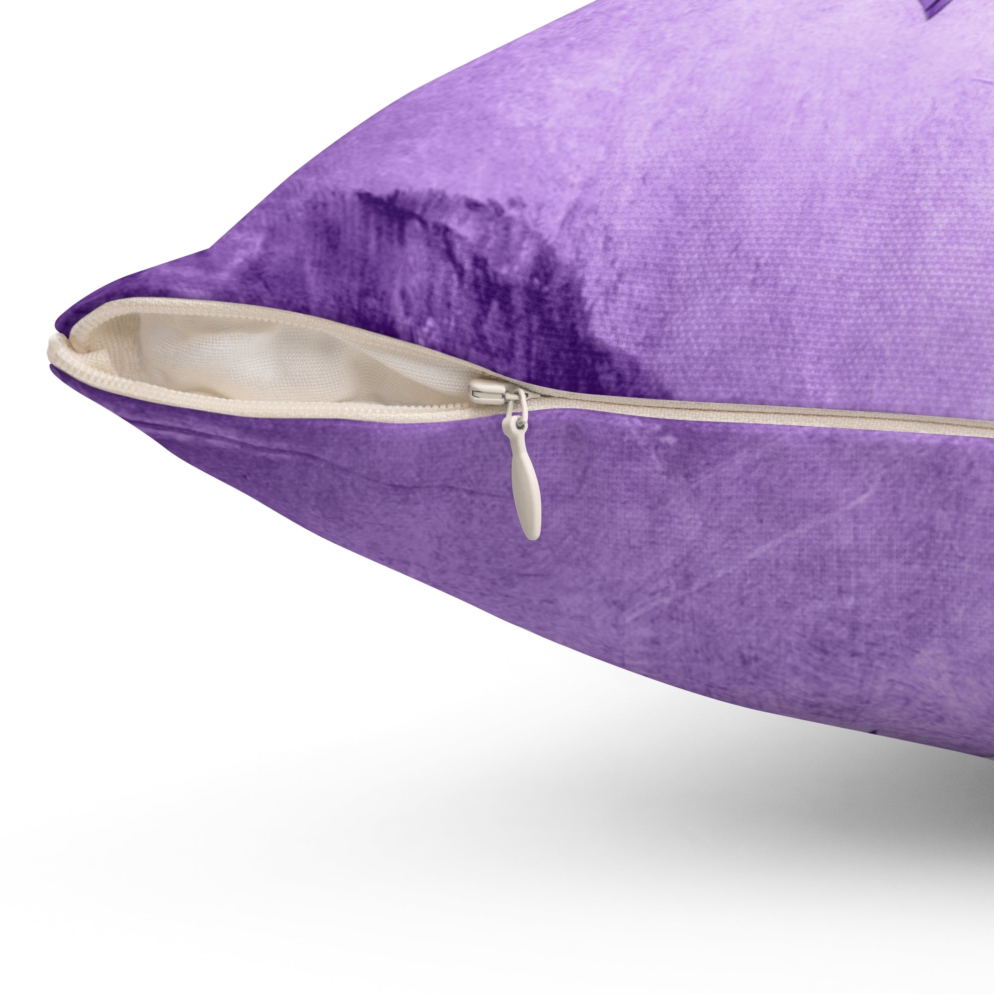 Grungy Purple Ribbon Decorative Pillow, Home Decor