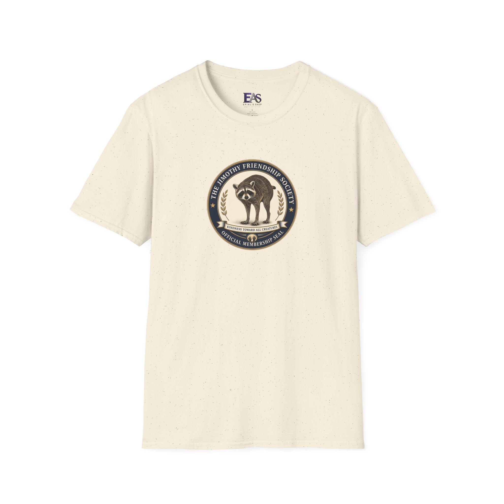 The Jimothy Friendship Society T-Shirt | Raccoon Membership Seal Tee