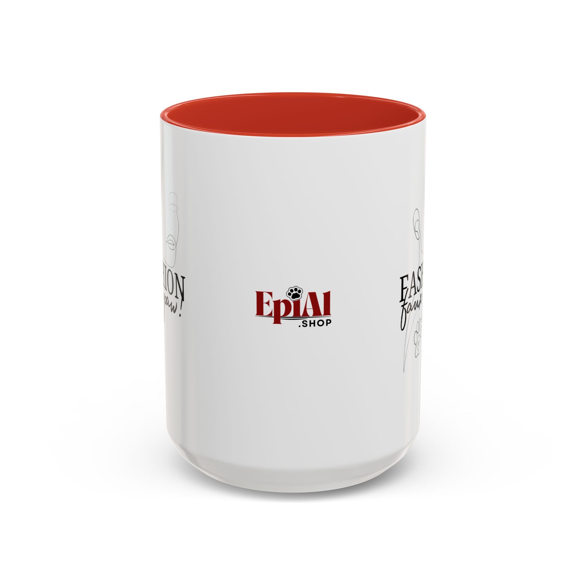 Photo depicting the ​Fashion Faux Paw Accent Coffee Mug (11, 15oz) from EpiAl's Shop.