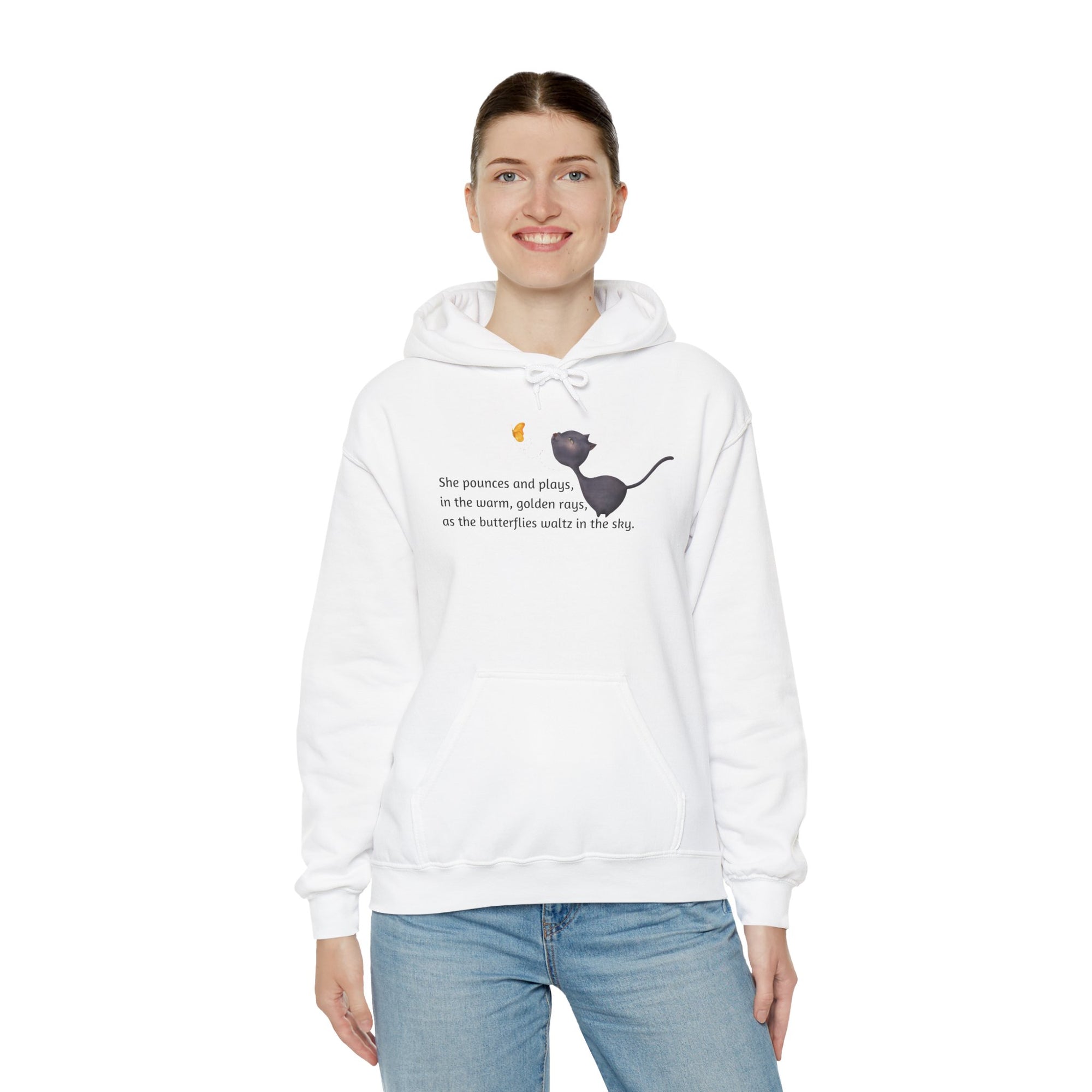 She Pounces & Plays Unisex Heavy Blend™ Hooded Sweatshirt