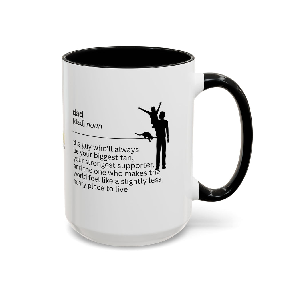 Dad Biggest Fan Accent Coffee Mug - Perfect Gift for Dads