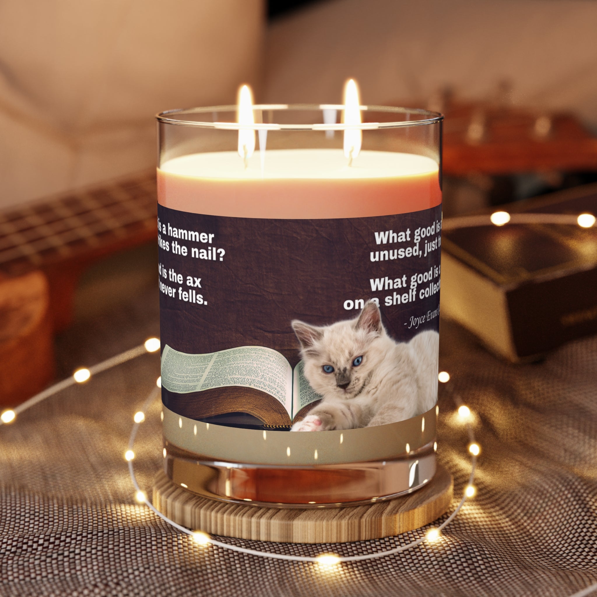 Photo depicting the ​Dusty Bible Scented Candle - Full Glass, 11oz from EpiAl's Shop.