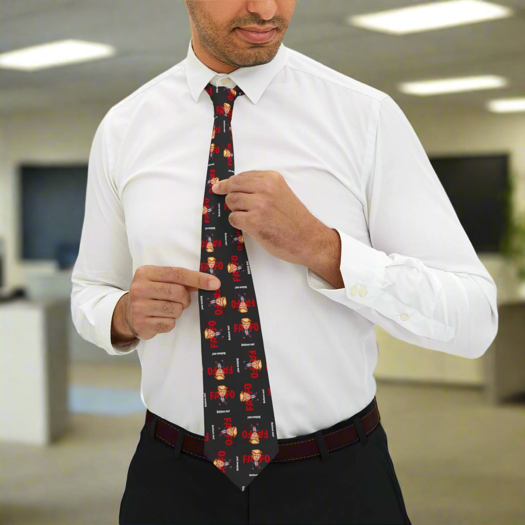 Bold Trump FAFO Pattern Necktie