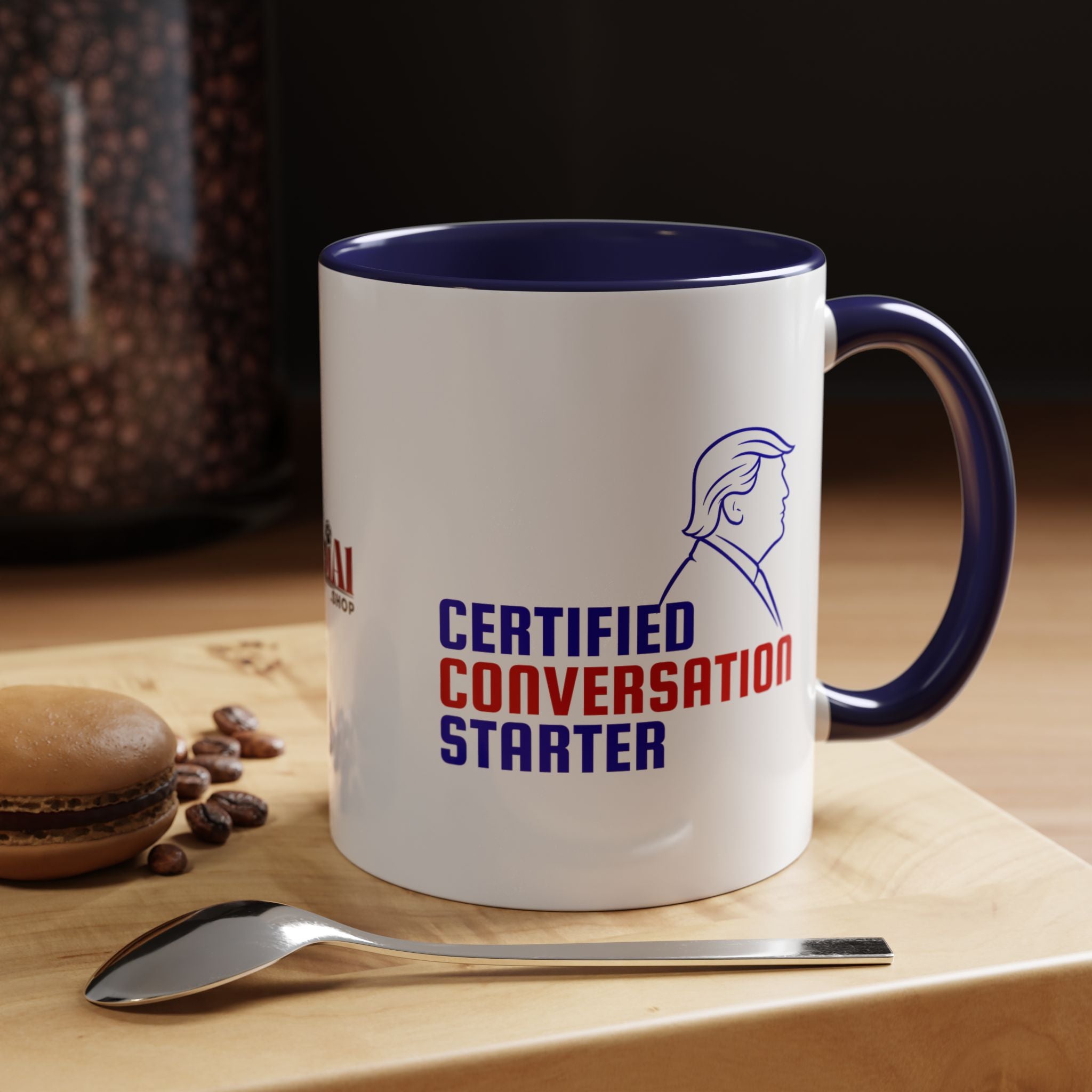 Certified Conversation Starter Mug | Political Parody Coffee Cup