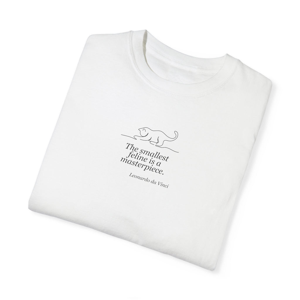 Leonardo da Vinci Inspired Unisex T-Shirt - "The Smallest Feline is a Masterpiece"