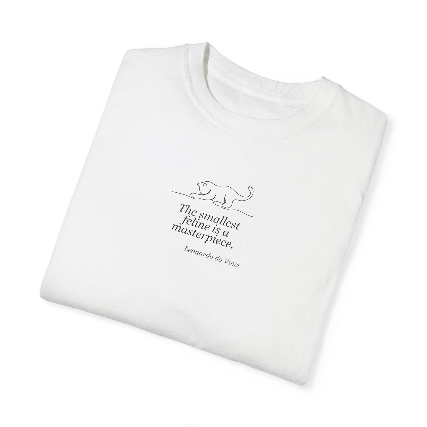 Leonardo da Vinci Inspired Unisex T-Shirt - "The Smallest Feline is a Masterpiece"
