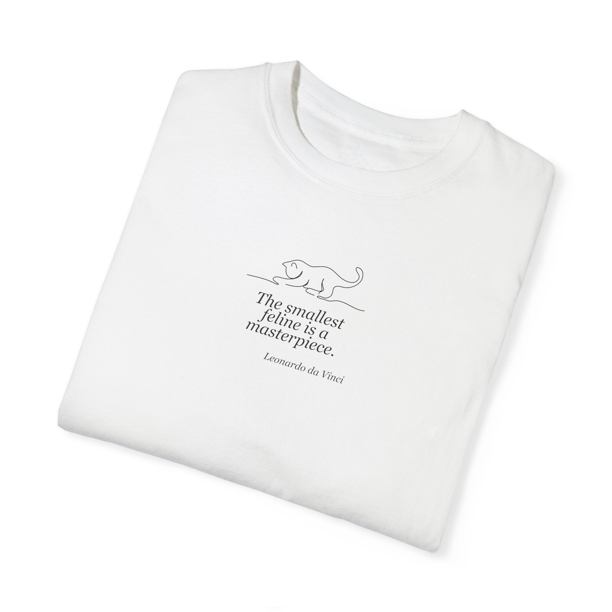 Leonardo da Vinci Inspired Unisex T-Shirt - "The Smallest Feline is a Masterpiece"