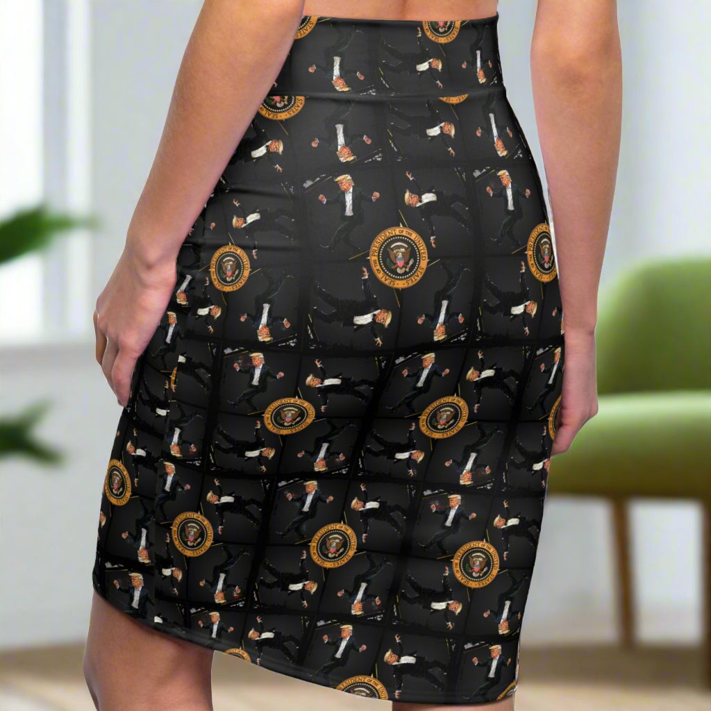 Stylish Dancing Trump Women's Pencil Skirt