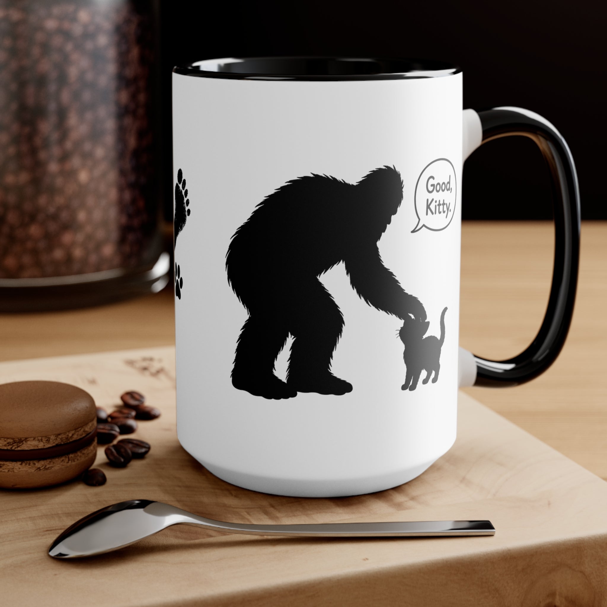 Sasquatch & Cat “Good, Kitty” Accent Mug