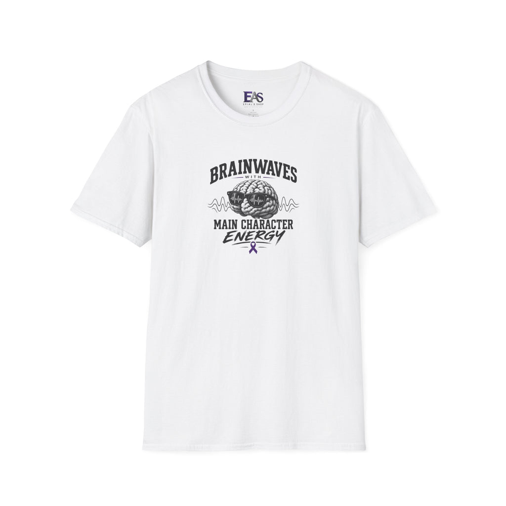 Brainwaves With Main Character Energy Epilepsy Awareness T-Shirt