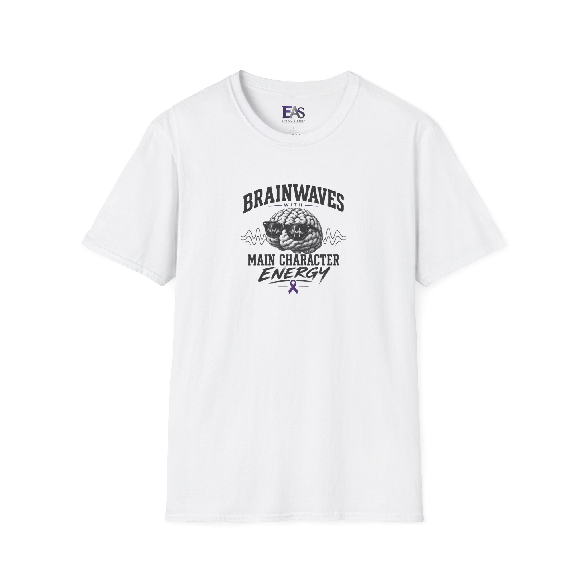 Brainwaves With Main Character Energy Epilepsy Awareness T-Shirt