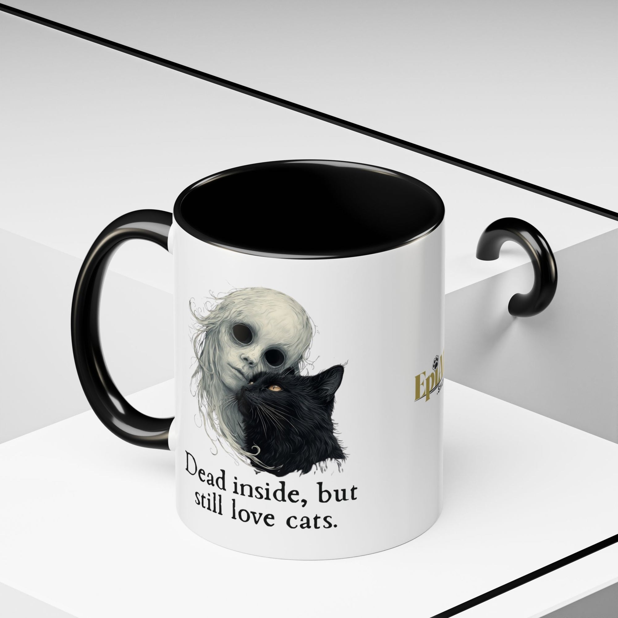 Spooky Dead Inside Cat Lover Coffee Mug