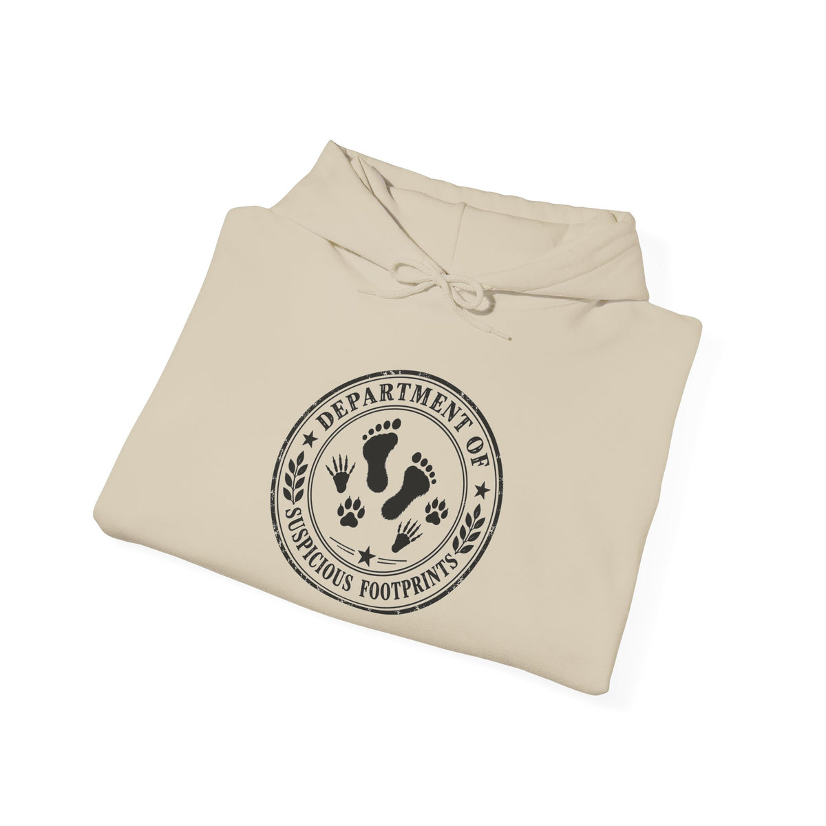 Department of Suspicious Footprints Hoodie | Bigfoot, Raccoon & Cat Cryptid Sweatshirt