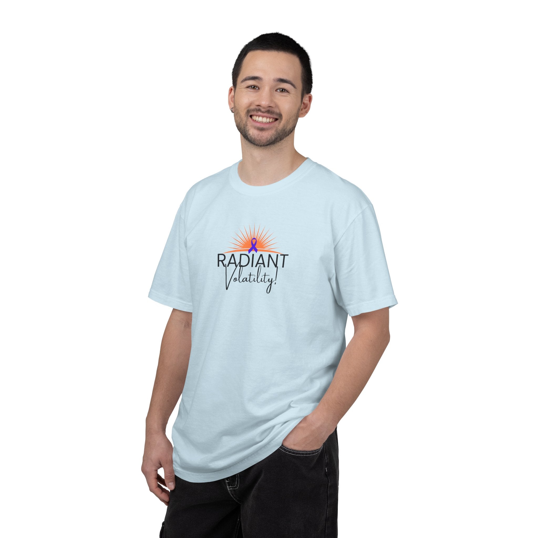 Radiant Volatility Unisex T-Shirt – Epilepsy Awareness Purple Ribbon Tee