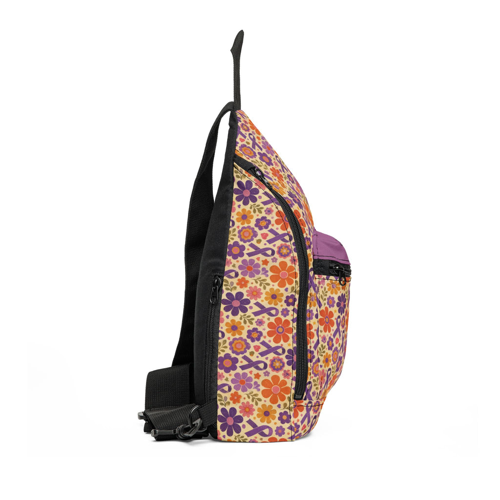 Still Here Retro Floral Epilepsy Awareness Sling Bag