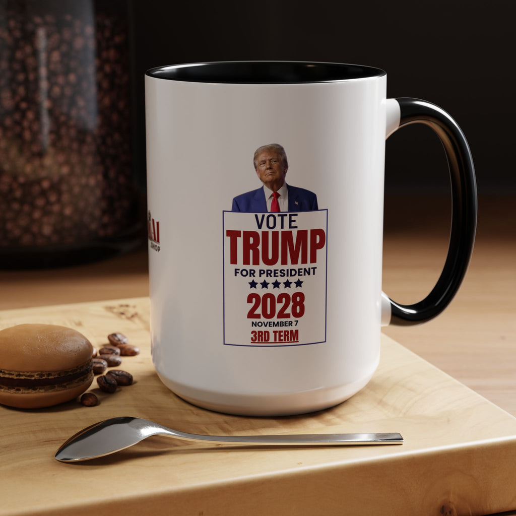 Vote Trump for President Coffee Mug – 11oz & 15oz Accent Mug for Political Enthusiasts