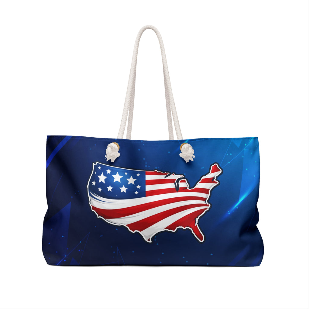 Patriotic USA Map Weekender Bag – Political Parody Travel Tote