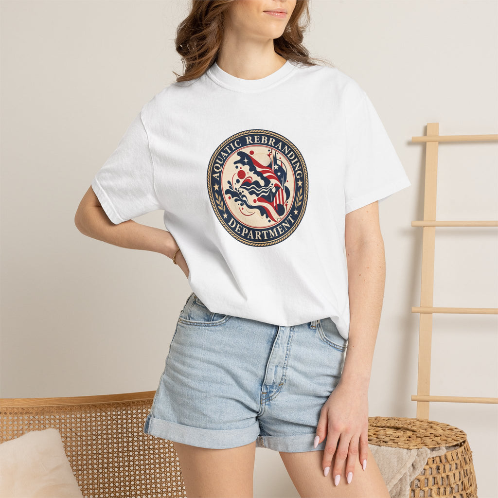 Aquatic Rebranding Department Garment-Dyed Unisex T-Shirt
