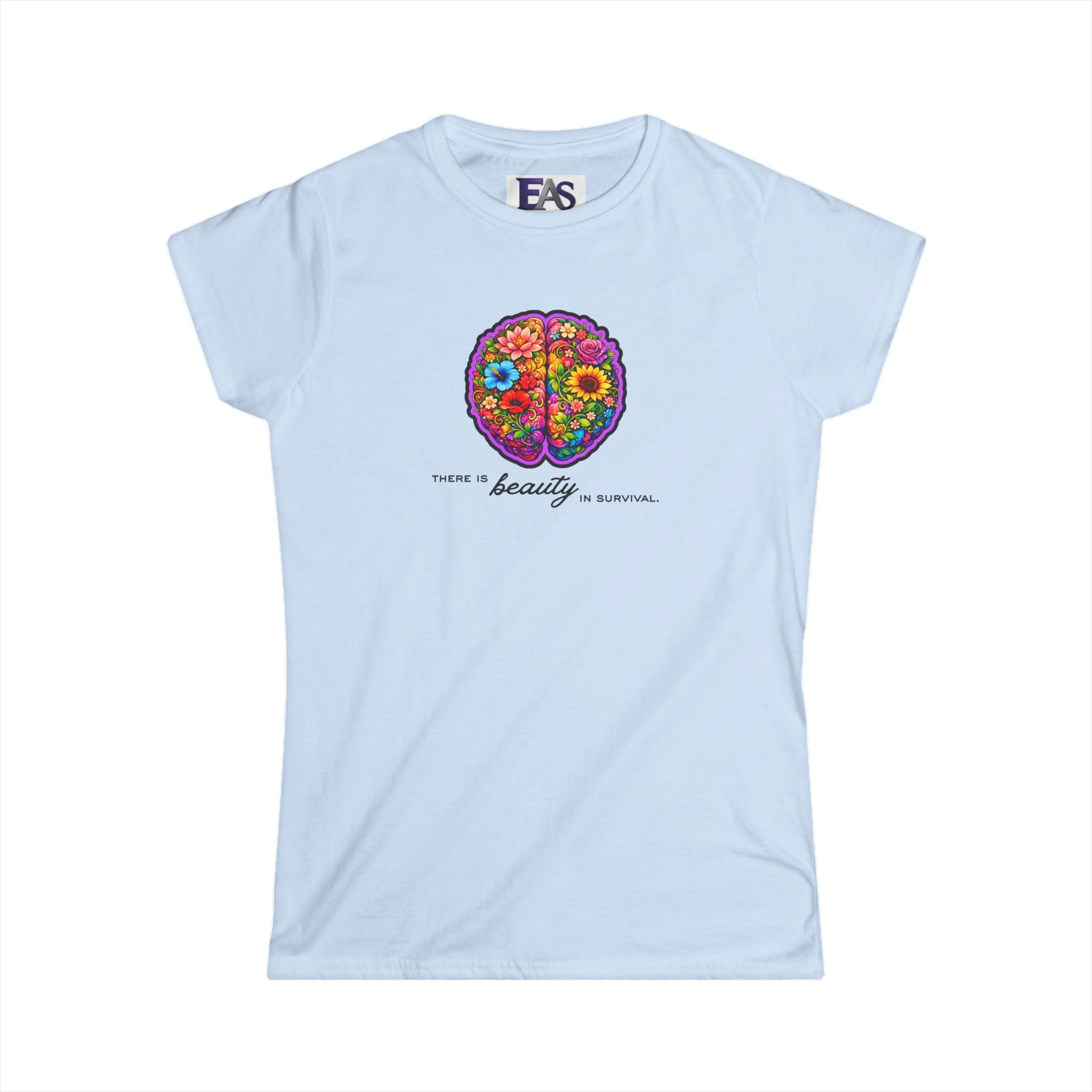 There Is Beauty in Survival Floral Brain Tee