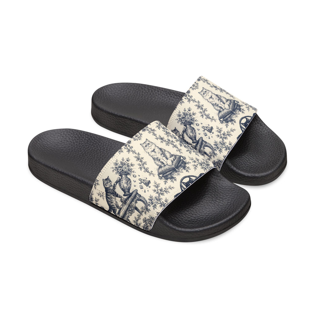 Toile Cats Slide Sandals (Removal Straps)