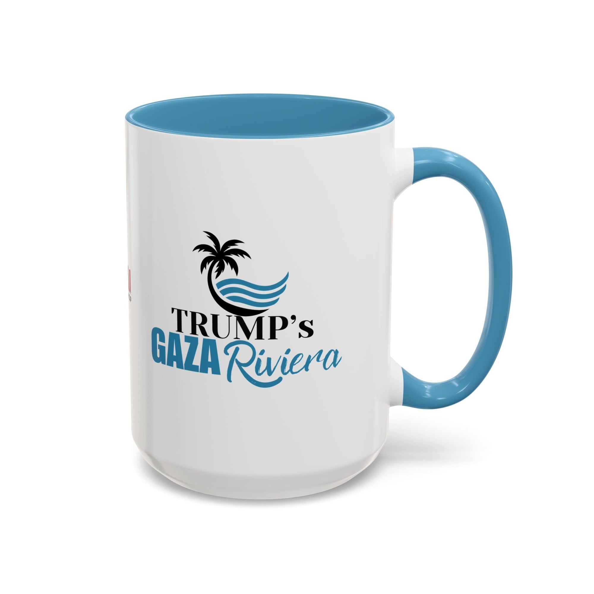Tropical Trump’s Gaza Riviera Accent Coffee Mug - 11 & 15oz Ceramic Mug for Beach Lovers Printify