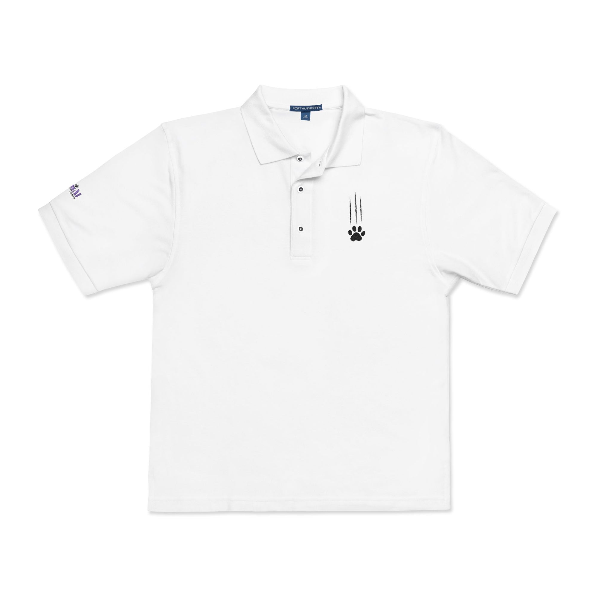Classic Cat Clawed Embroidered Unisex Polo Shirt
