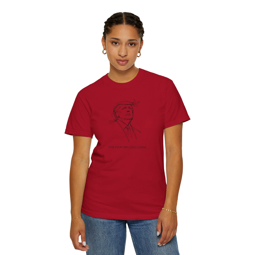 Draw Your Own Conclusions Unisex Graphic Tee – Minimal Line Art Statement Shirt