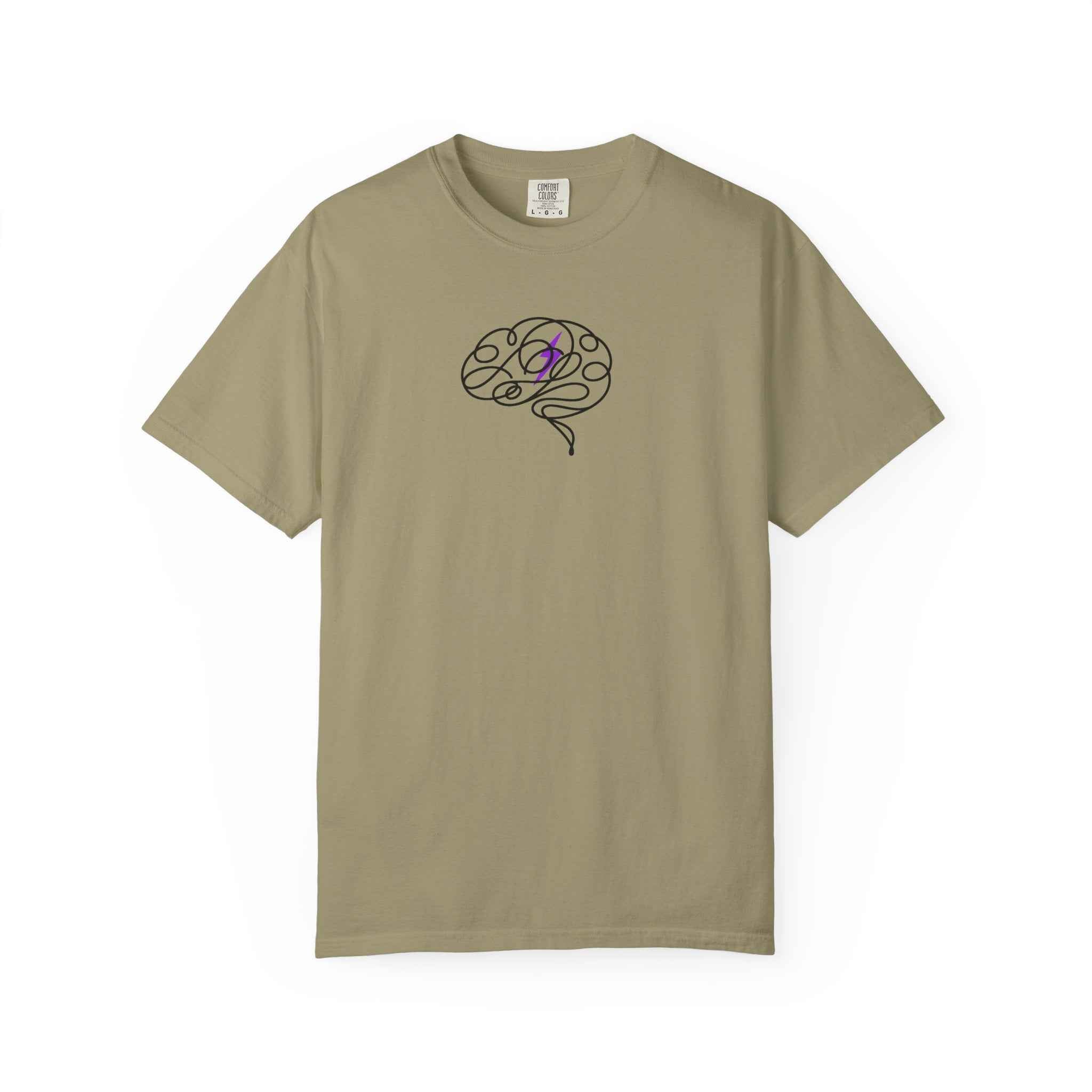 Abstract Brain Line Art T-Shirt – Epilepsy Awareness Edition