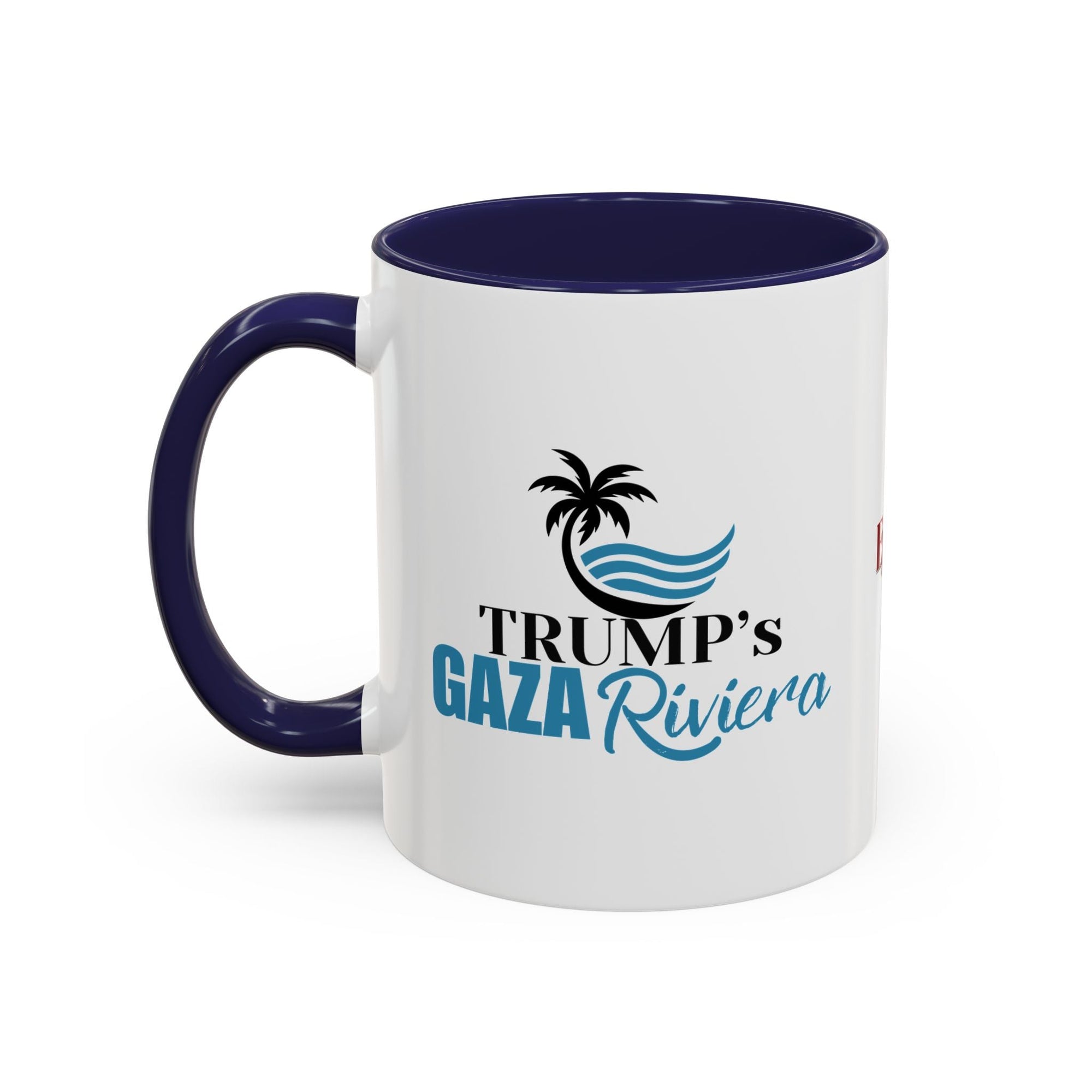 Tropical Trump’s Gaza Riviera Accent Coffee Mug - 11 & 15oz Ceramic Mug for Beach Lovers Printify