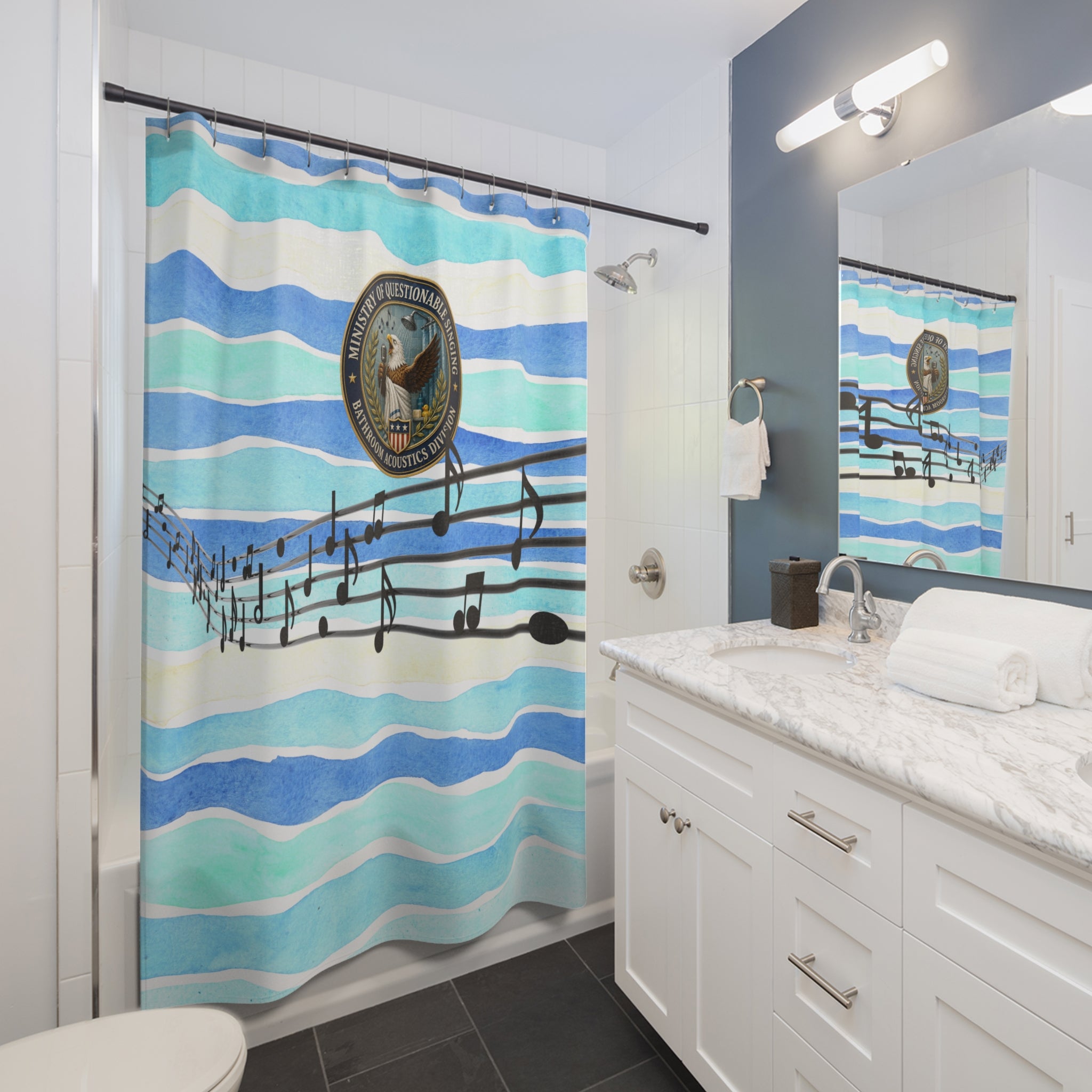 Ministry of Questionable Singing Shower Curtain