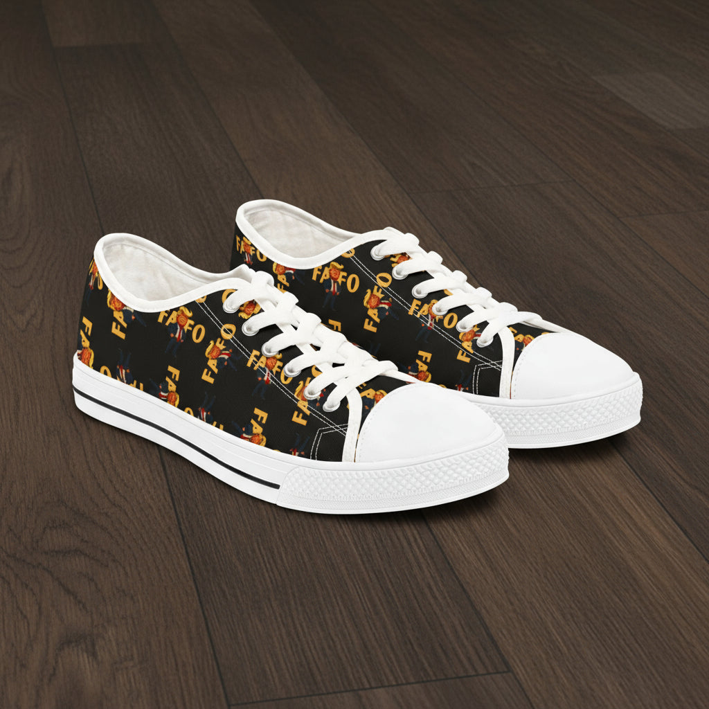 Brazen Political Parody Women's Low Top Sneakers