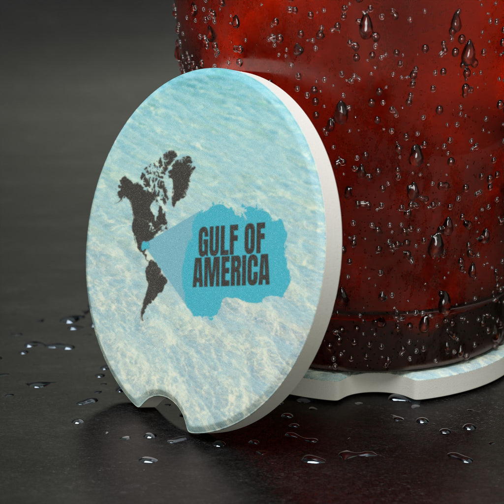 American Gulf Map Soapstone Car Coaster