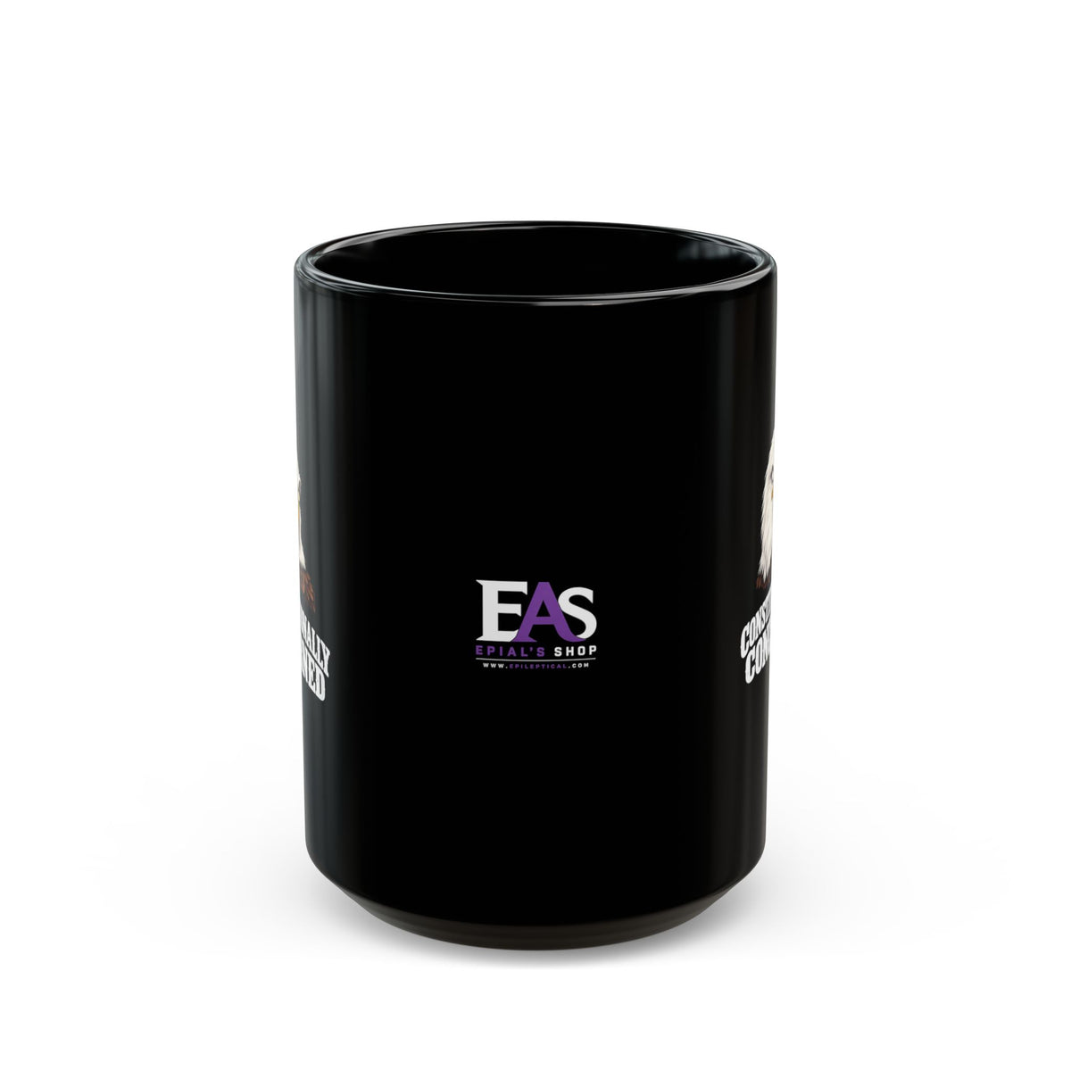 Constitutionally Concerned Black Ceramic Mug | Political Humor Coffee Cup | 11 oz & 15 oz