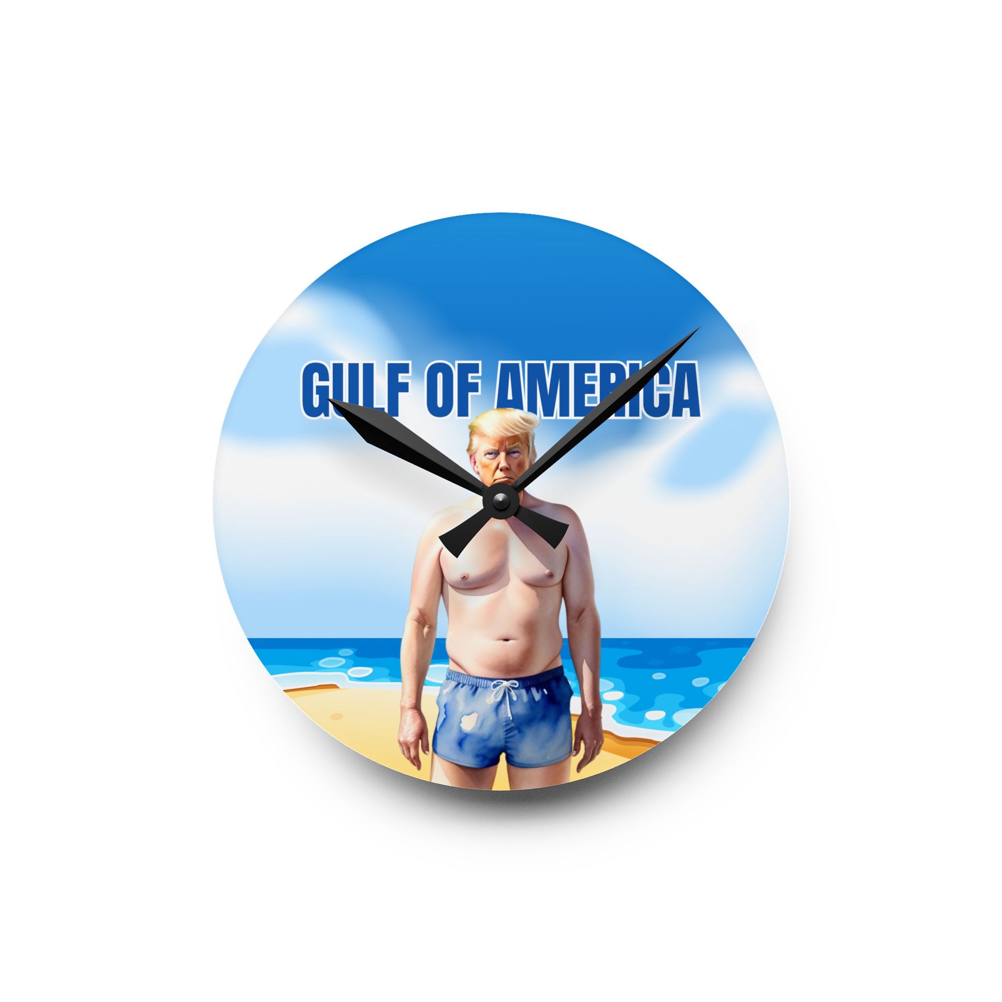 American Gulf Acrylic Wall Clock - Stylish Coastal Home Decor