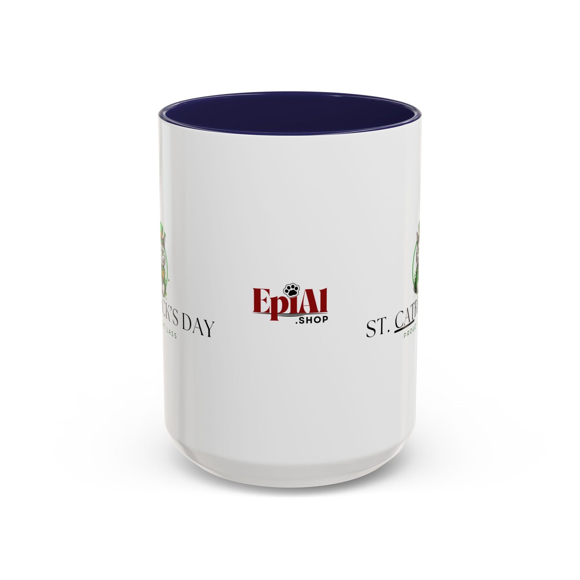 St. Patrick's Day Cat Coffee Mug - Proud Cat Lass Design Printify