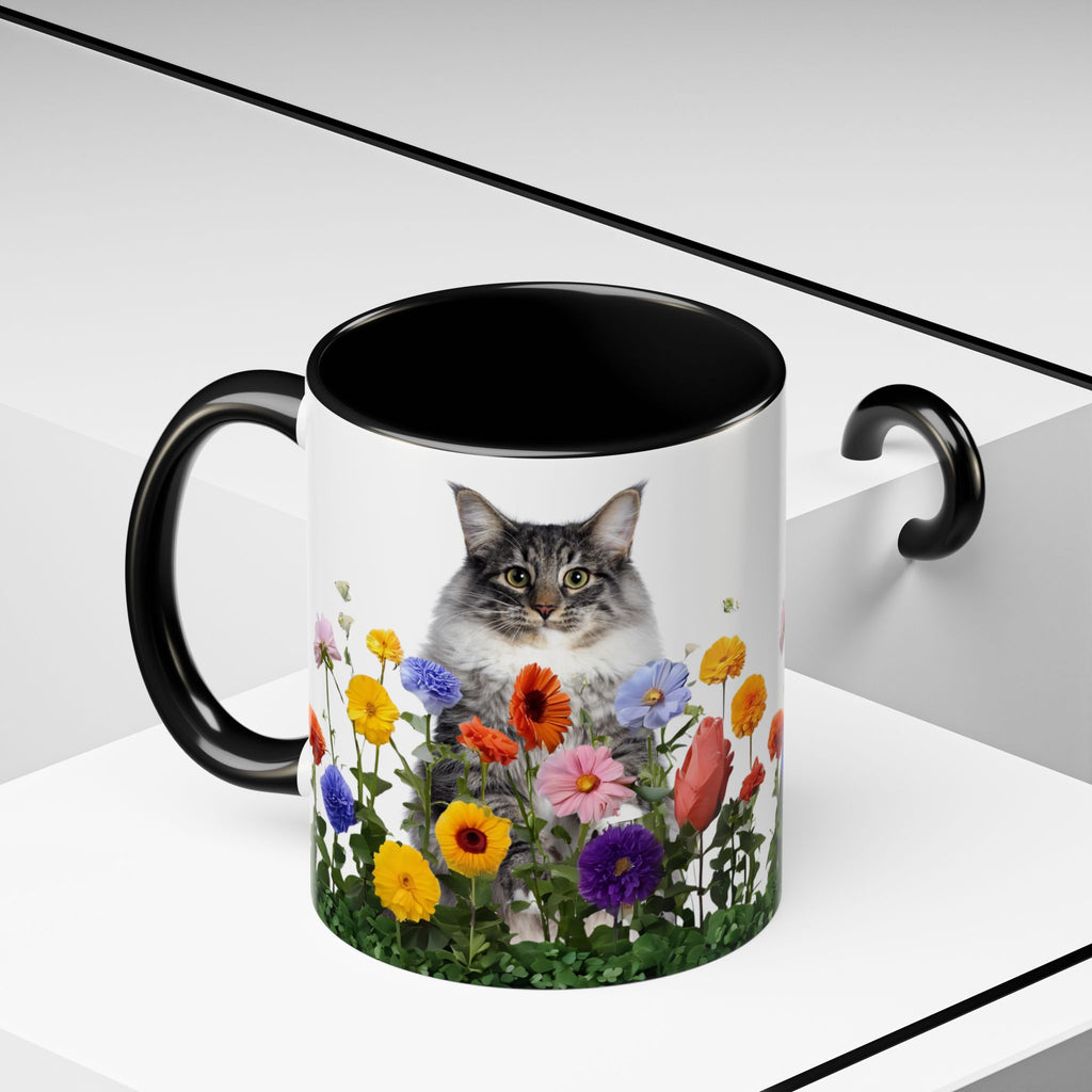 Floral Cats Coffee Mug - 11 oz/15 oz