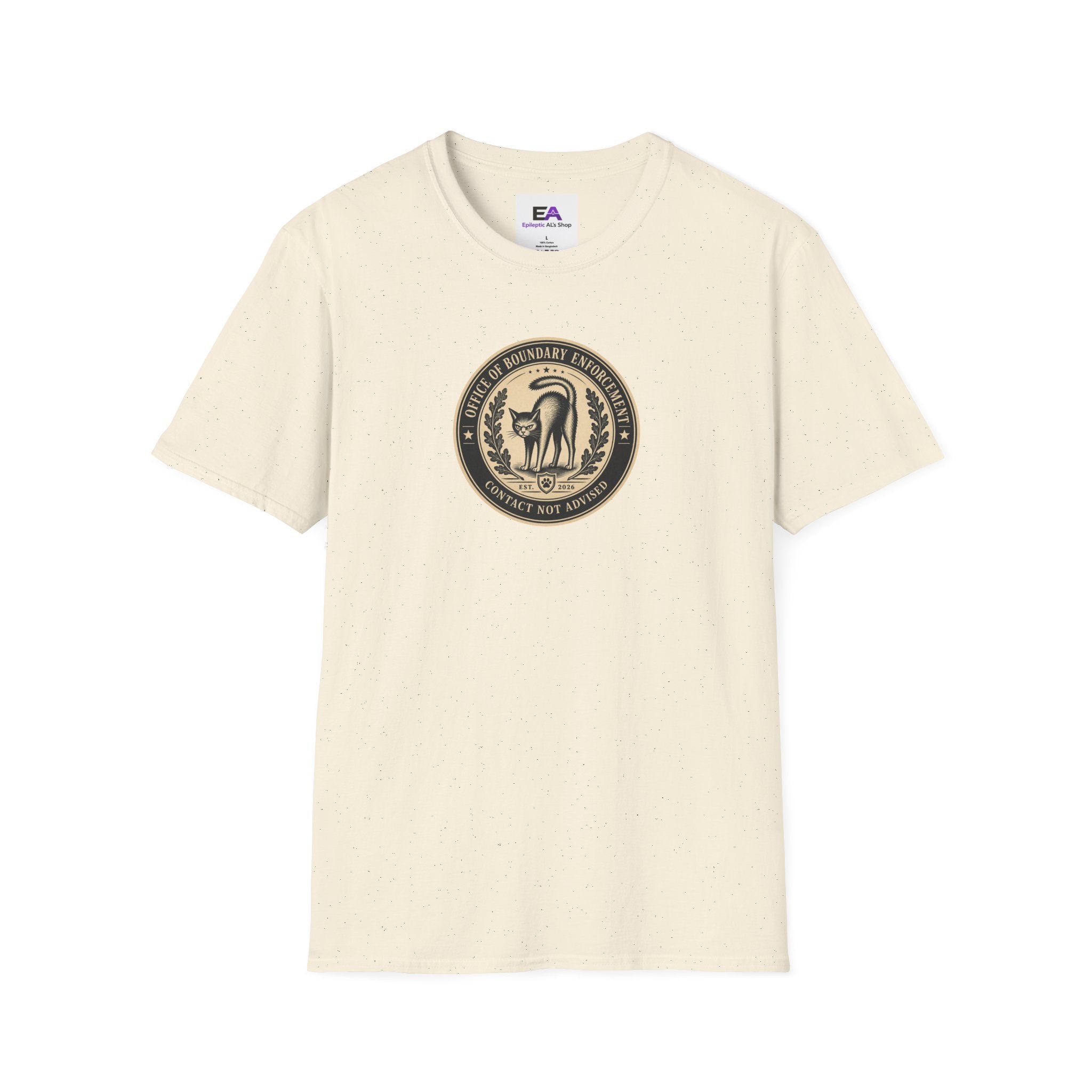 Office of Boundary Enforcement T-Shirt | Funny Cat Personal Space Tee