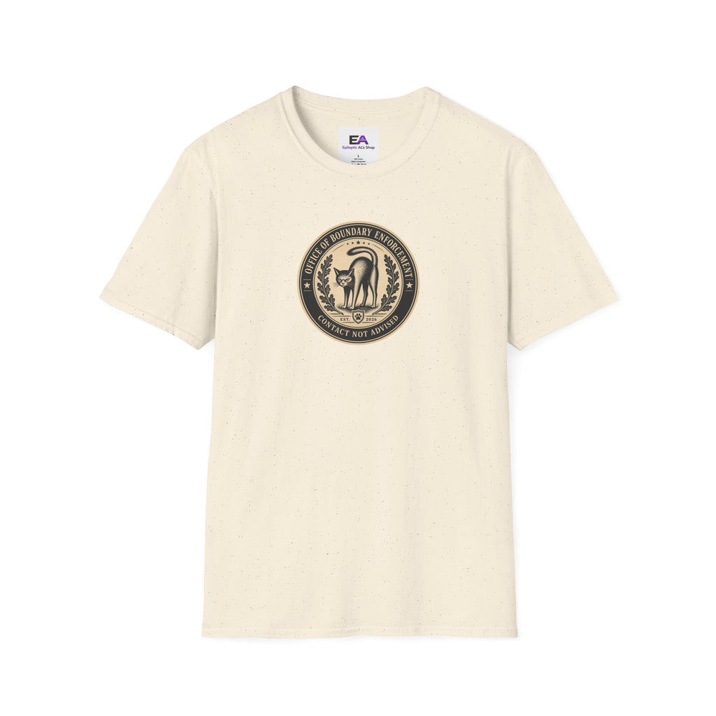Office of Boundary Enforcement T-Shirt | Funny Cat Personal Space Tee